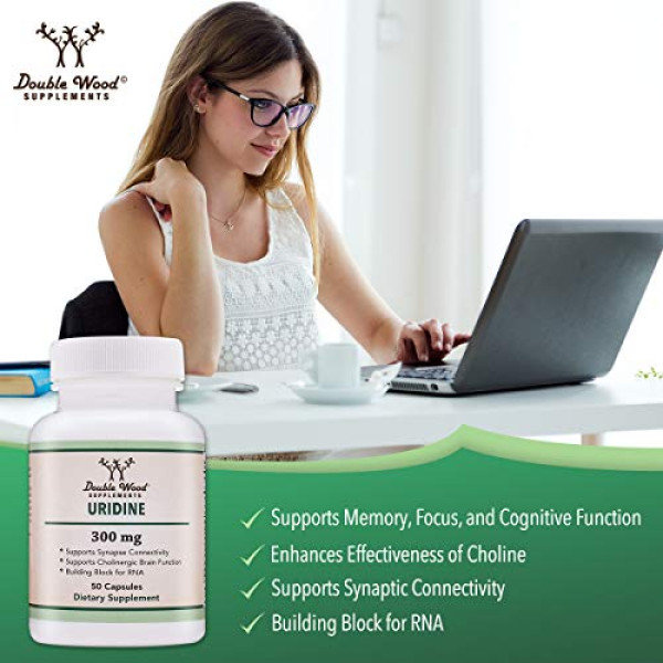 Uridine Monophosphate, Choline Enhancer, Beginner Nootropic,  300mg, 60 Caps