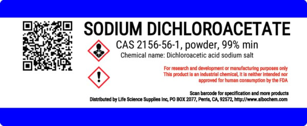 Sodium dichloroacetate (DCA), 99%, 100 Grams