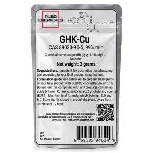 GHK-CU Copper Peptide Powder, 99% min, CAS 89030-95-5, 3 Grams