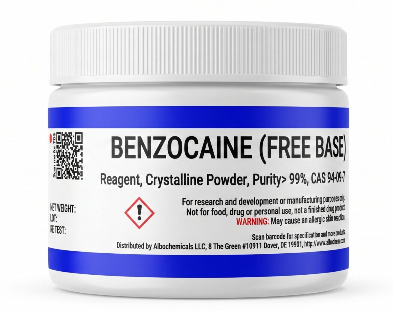 Benzocaine powder - Benzocaine free base