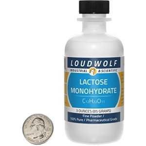 Lactose Monohydrate, fine powder, 3 Ounces