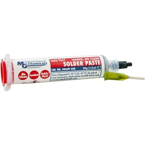 MG Chemicals 4860P-35G 63/37 No Clean, Leaded Solder Paste, 35 g (1.2 oz) Syringe
