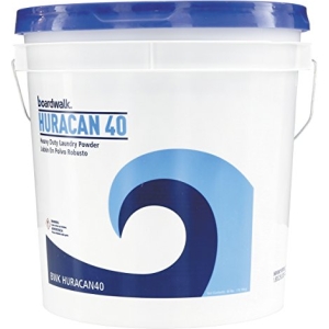 Boardwalk HURACAN40 Low Suds Industrial Powder Laundry Detergent, Fresh Lemon Scent, 40lb Pail