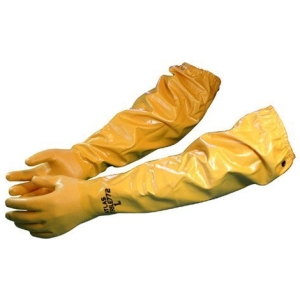 Atlas 772 Large Nitrile Chemical Resistant Gloves, 25", Yellow, 1-Pair