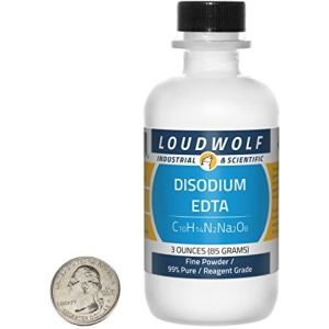 Disodium EDTA, Fine Powder, 3 Ounces, 99% Pure Reagent Grade