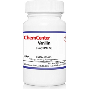 Vanillin, Crystals/Powder, 99% minimum, 100 grams