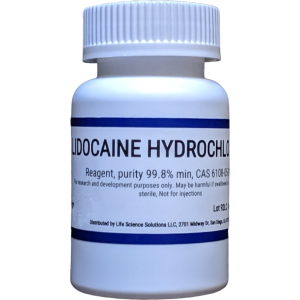 Lidocaine powder - Lidocaine HCl, reagent, purity 99.9%, 75 grams