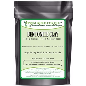 Bentonite Clay, Fine Natural Food Grade Sodium Montmorillonite Bentonite, 325 Mesh Powder, 1 kg