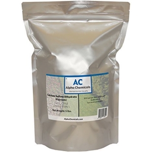 Calcium Sulfate Dihydrate - Gypsum - CaSO42H2O - 5 Pounds