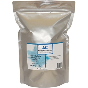 Alpha Chemicals Copper Sulfate Pentahydrate - 25.2% Cu - 5 Pounds