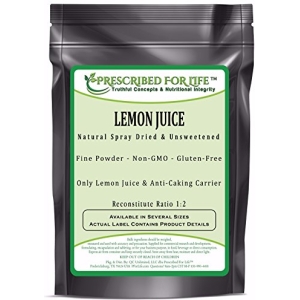 Lemon Juice Powder - Natural Spray Dried & Unsweetened, Lemon Juice - Reconstitute Ratio 1:2, 12 oz
