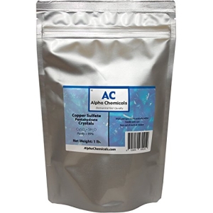Copper Sulfate Pentahydrate - Crystals - 25.2% Cu - 1 Pound