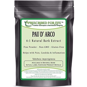 PAU D' Arco - 4:1 Natural Bark Extract Powder (Tabebuia impetiginosa), 4 oz