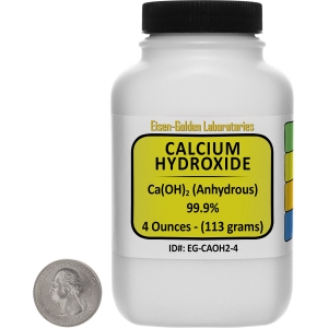 Calcium Hydroxide [Ca(OH)2] 99.9% ACS Grade Powder 4 Oz