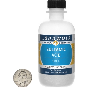 Loudwolf Sulfamic Acid/Fine Powder / 4 Ounces / 99% Pure