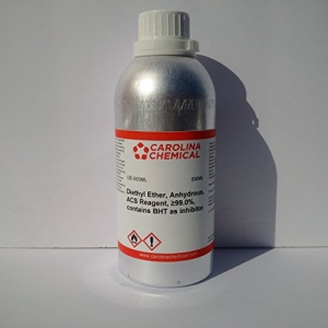 Diethyl Ether, Anhydrous, ACS Reagent, ≥99.0%, 500ML Contains BHT as Inhibitor