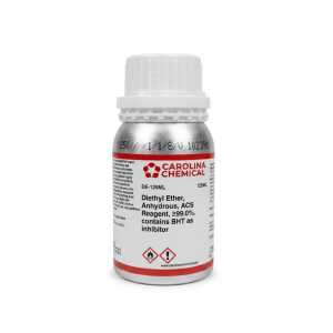 Diethyl Ether, Anhydrous, ACS Reagent, ≥99.0%, 125 ML Contains BHT as Inhibitor