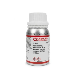 Diethyl Ether, Anhydrous, ACS Reagent, ≥99.0%, 125 ML Contains BHT as Inhibitor