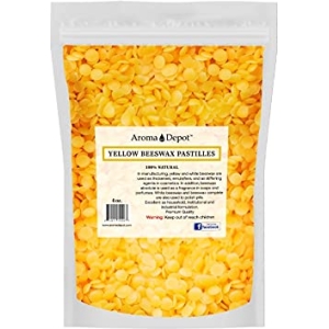 Aroma Depot 4 oz Yellow Beeswax Pellets 100% Natural Pure Bees Wax