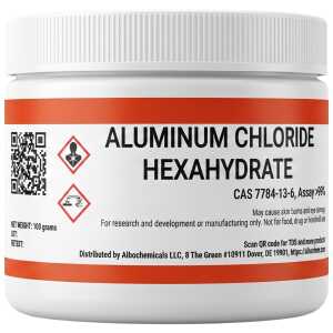 Aluminum Chloride hexahydrate, Reagent, 99%, 100 Grams