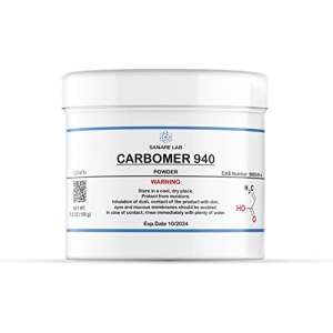 Carbomer 940 Carbopol Cosmetic Ingredient - Thickening Agent Formulation Gel Cream Lotion Carbopol Emulsify, 100g (3.5 oz)