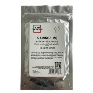 5-Amino-1-methylquinolinium Iodide Powder (5-amino-1MQ), CAS 42464-96-0, 5 grams