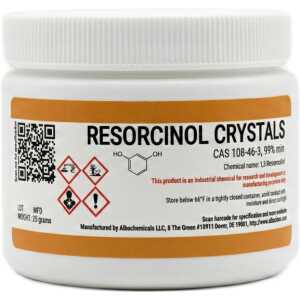 Resorcinol Powder Purified, min 99.7%, 25 grams