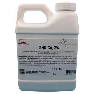 GHK-Cu 2% Solution (16 oz) - Copper Peptide Manufacturing Ingredient for Cosmetics & DIY Serum Making