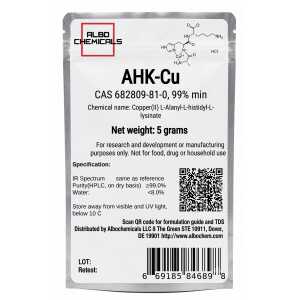 AHK-Cu Powder (Copper Tripeptide-3) – 99% Purity – 5 grams