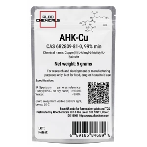 AHK-Cu Powder (Copper Tripeptide-3) – 99% Purity – 5 grams